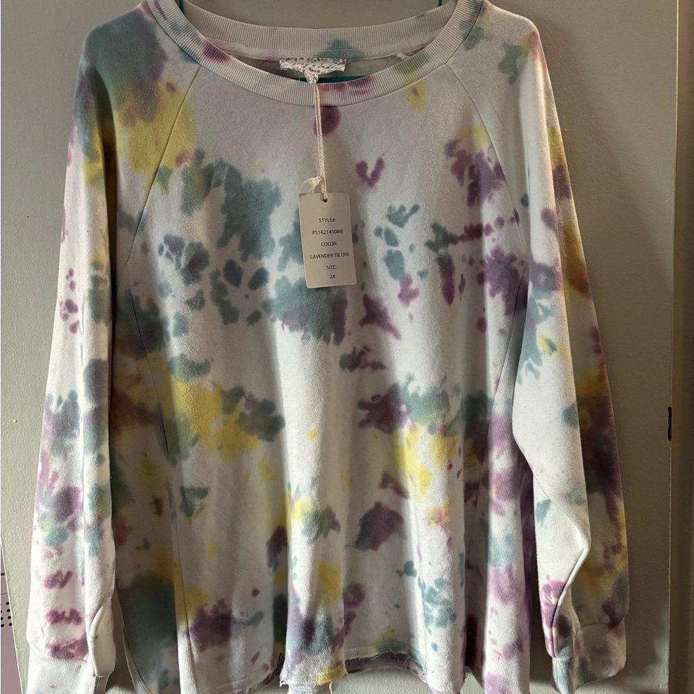Tie dye sweatshirt. Never worn with tags